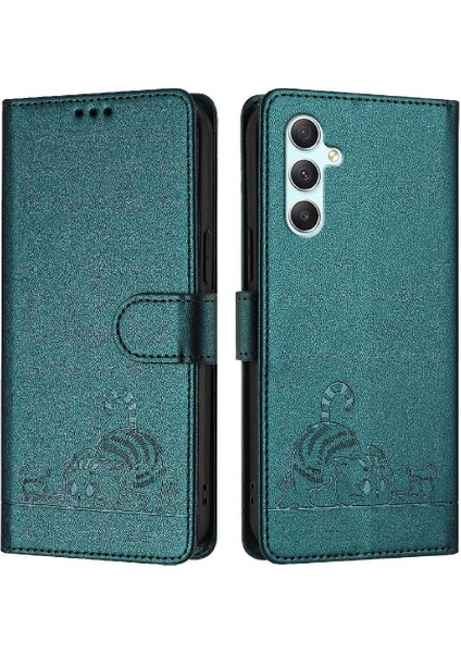 Galaxy A34 5g Kart Yuvası Tutucu Için Kickstand Kedi Rfıd Cüzdan (Yurt Dışından)