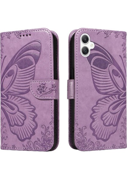 Kredi Kartı Yuvası Kabartmalı Kelebek ile Galaxy A06 Için Flip Case (Yurt Dışından)