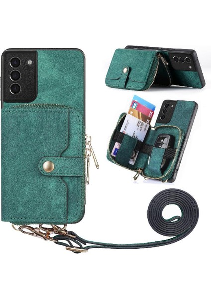 Galaxy S21 Ayarlanabilir Kordon Premium Deri 7 Kart (Yurt Dışından)