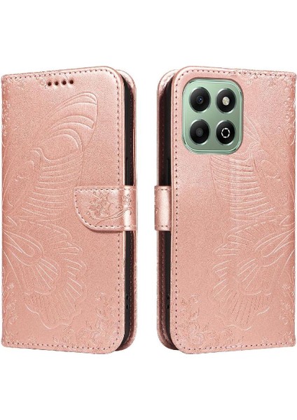 Onur X6B Ayrılabilir El Kayışı Kabartmalı Kelebek Yüksek Flip Case (Yurt Dışından)