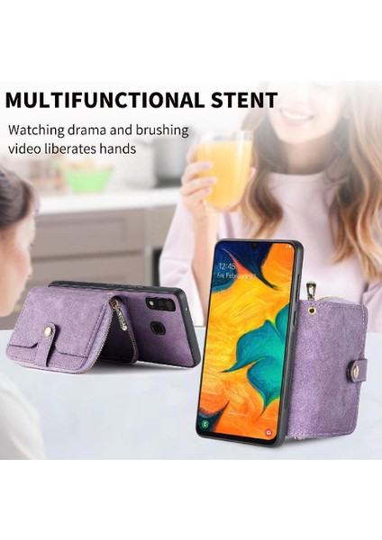 Galaxy A30/A20 Fermuar Kapatma 7 Kart Yuvaları Premium Standı (Yurt Dışından) fiyatları