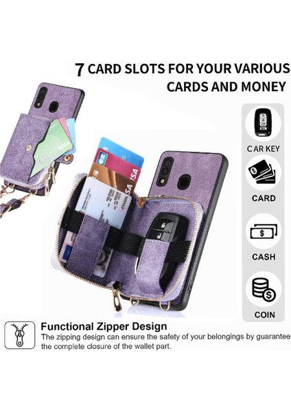 Galaxy A30/A20 Fermuar Kapatma 7 Kart Yuvaları Premium Standı (Yurt Dışından) indirimleri