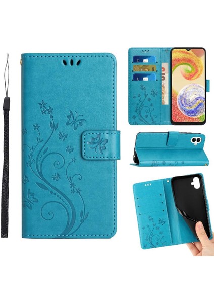 Galaxy A06 Kickstand Kart Tutucu Pu Deri Bilek Için Flip Case (Yurt Dışından)