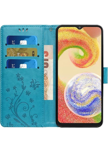 Galaxy A06 Kickstand Kart Tutucu Pu Deri Bilek Için Flip Case (Yurt Dışından) modelleri