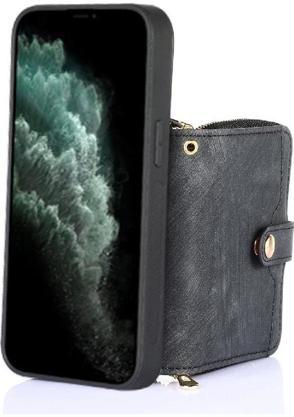 IPhone 11 Için Kılıf Pro 7 Kart Yuvaları Premium Deri Fermuar Kapatma Standı (Yurt Dışından) fiyatları