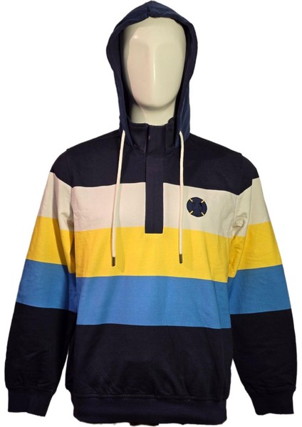 1319603 Erkek Kapşonlu Sweatshirt Admiral Blue