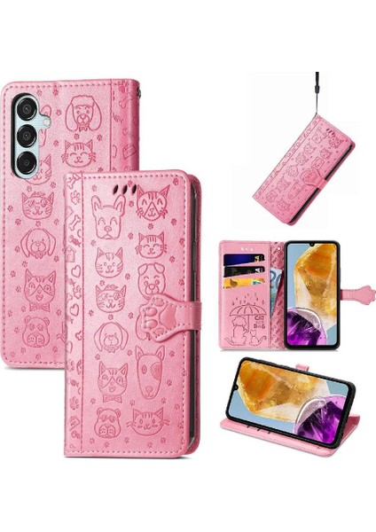 Galaxy Flip Flip Kapak Için Kılıf Kısa Kayış Darbeye Karikatür (Yurt Dışından)
