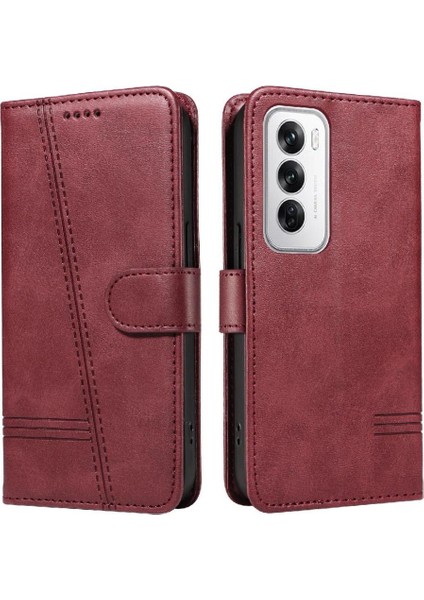 Oppo Filp 12 5g Için Filp Durumda Preslenmiş Pu Deri Cüzdan Telefon Kılıfı ile (Yurt Dışından) indirimleri