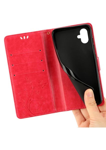 Galaxy A06 Kickstand Kart Tutucu Pu Deri Bilek Için Flip Case (Yurt Dışından) indirimleri