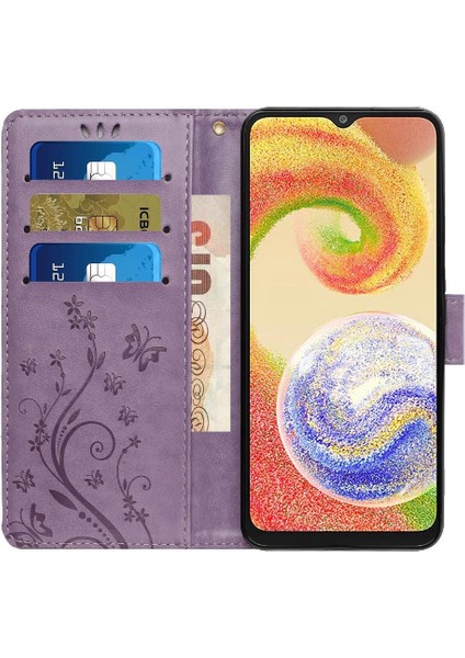 Galaxy A06 Kickstand Kart Tutucu Pu Deri Bilek Için Flip Case (Yurt Dışından) modelleri