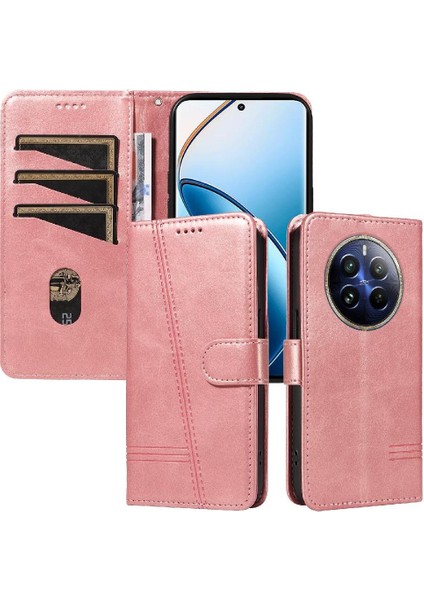 Realme 12 Pro Artı Preslenmiş Pu Deri Cüzdan Telefon Kılıfı Için Filp Durumda (Yurt Dışından)