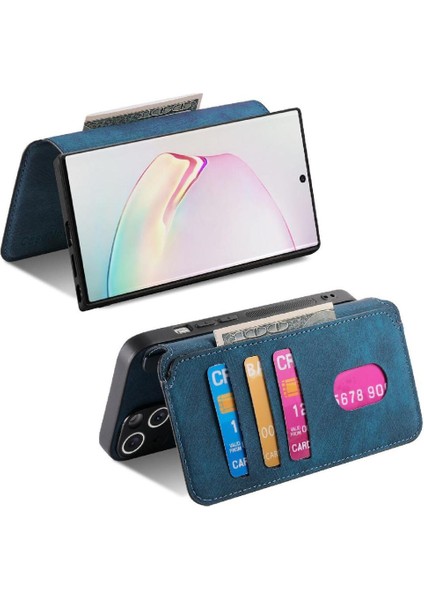 Galaxy Not 10 Için Flip Case Retro Mıknatıs Koruyucu Malzeme Kartı (Yurt Dışından)