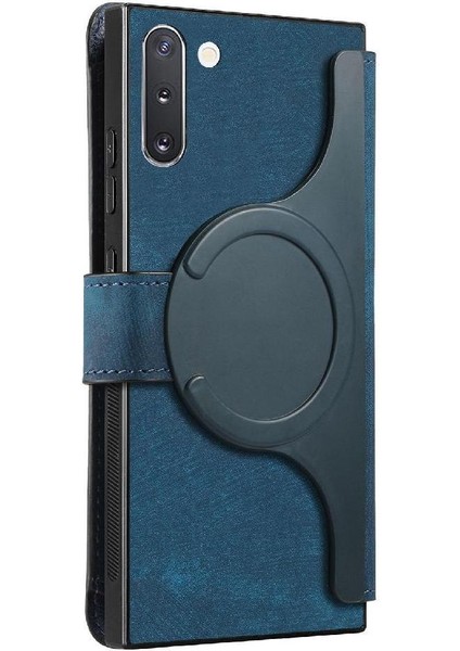 Galaxy Not 10 Için Flip Case Retro Mıknatıs Koruyucu Malzeme Kartı (Yurt Dışından)