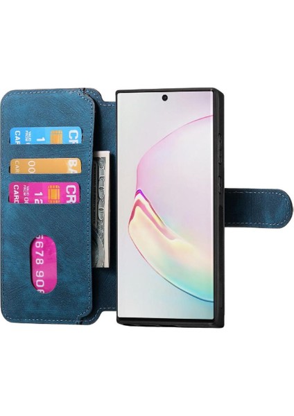Galaxy Not 10 Için Flip Case Retro Mıknatıs Koruyucu Malzeme Kartı (Yurt Dışından)