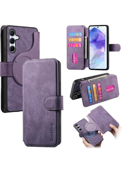 Galaxy Galaxy Mıknatıs Koruyucu Malzeme Retro Cüzdan Için Flip Case (Yurt Dışından)