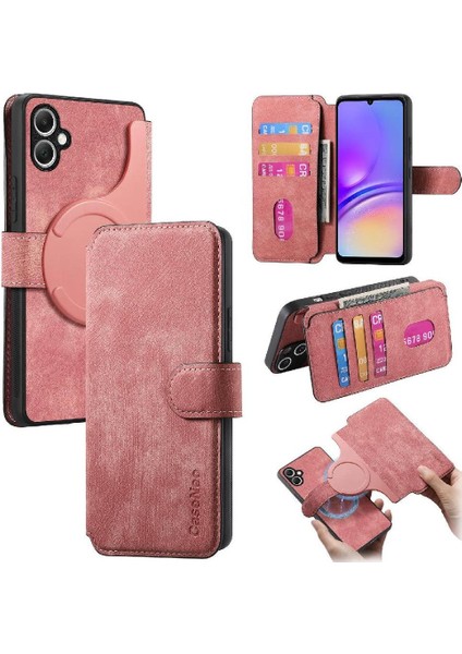 Galaxy A05 Için Flip Case Cüzdan Kart Standı Retro Mıknatıs Koruyucu (Yurt Dışından)