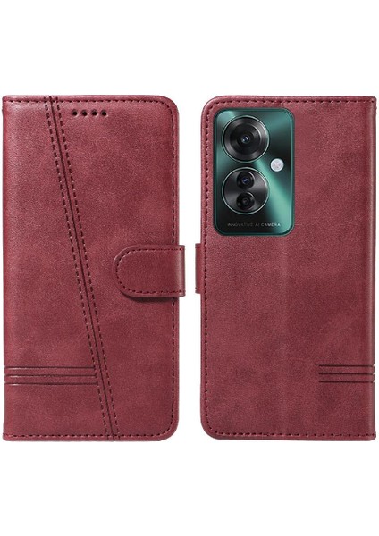Oppo Filp 11F 5g Için Filp Durumda Ayrılabilir Siyah Bilezik Cüzdan Telefon Kılıfı (Yurt Dışından) modelleri