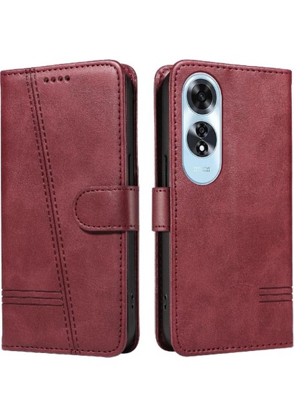 Oppo A60 4g Için Filp Durumda Kredi ile Pu Deri Cüzdan Telefon Kılıfı Preslenmiş (Yurt Dışından) indirimleri