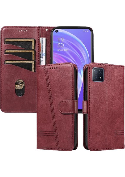 Oppo A73 5G/A92S Için Kredi Kartı Yuvası ile Ayrılabilir Siyah Kılıf (Yurt Dışından)