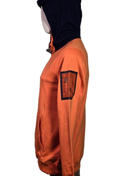1319301 Erkek Kapşonlu Sweatshirt Orange