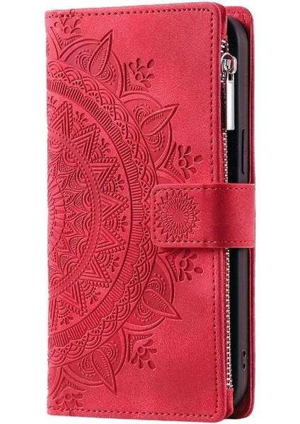 El Kayışı Totem Cüzdan ile IPhone 16 Pro Max Kickstand Için Flip Case (Yurt Dışından)