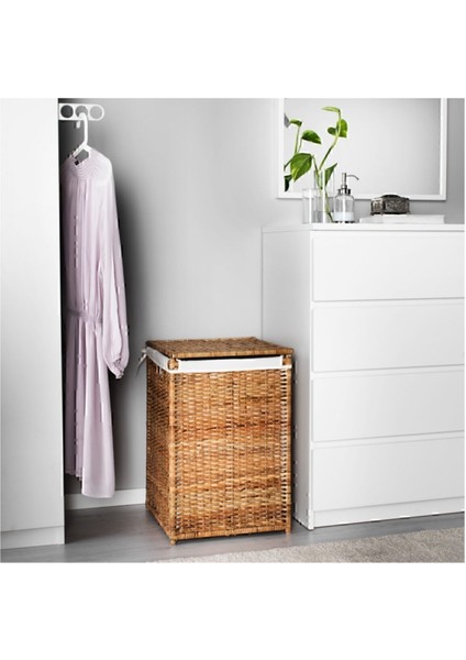 Sarı Branas Çamaşır Sepeti Rattan, 80 Litre 70% Polyester, 30% Pamuk modelleri