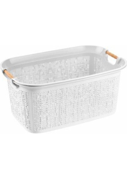Plastik Woow Çamaşır Sepeti - Çamaşır Sepeti - Plastik Sepet 45 x 40 Beyaz 300 ml fiyatları