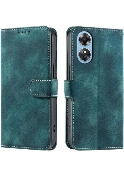 Oppo A78 4g Pu Deri Bilek Kayışı Kickstand Cüzdan Kartı Için Flip Case (Yurt Dışından)
