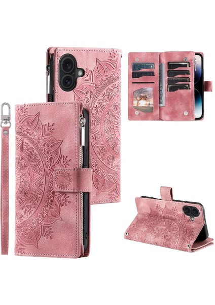 El Kayışı ile IPhone 16 Için Flip Case Birden Fazla Kart Kickstand Getirmek (Yurt Dışından)