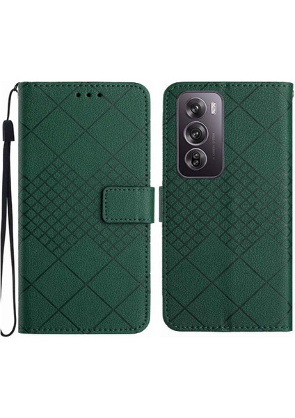 Oppo RENO12 Pro 5g Için Flip Case El Kayışı Kart Yuvası Standı Elmas ile (Yurt Dışından)