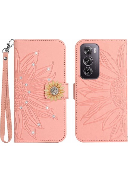 Oppo RENO12 Pro 5g Flip Cüzdan Kredi Kartı Için Kılıf Pu Deri Kapak Çevirin (Yurt Dışından)