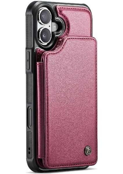 IPhone 16 Için Flip Case Artı Kickstand Kart Tutucu Ince Darbeye Vaka (Yurt Dışından)