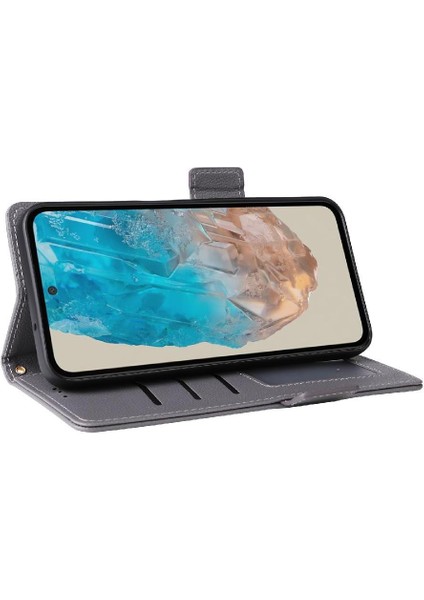 Samsung Galaxy M35 5g Pu Deri Manyetik Yan Toka Kart Için Flip Case (Yurt Dışından)