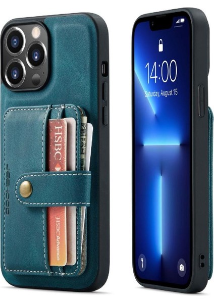 IPhone 13 Pro Cüzdan Manyetik Rfıd Engelleme Kablosuz Şarj Için Kılıf (Yurt Dışından)