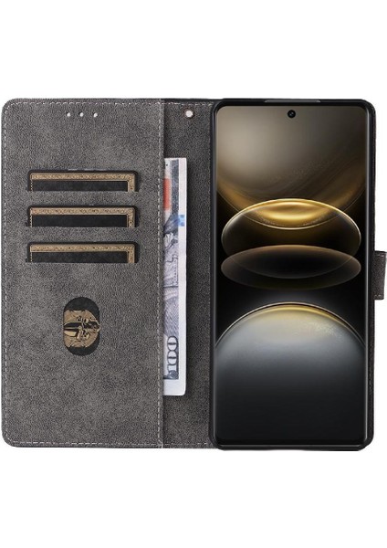 Vivo X100 Için Kılıf Ultra 5g Flip Folio Cüzdan Rfıd Engelleme Pu Deri (Yurt Dışından)