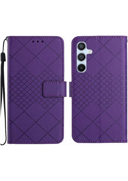 El Kayışı Manyetik Kapak Elmas ile Samsung Galaxy A16 5g Için Flip Case (Yurt Dışından)