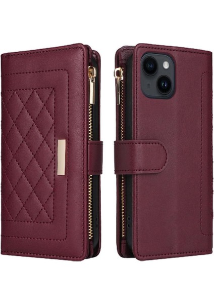 IPhone 14 Kayış Darbeye Dayanıklı Cüzdan Kart Yuvaları Için Flip Case (Yurt Dışından) modelleri