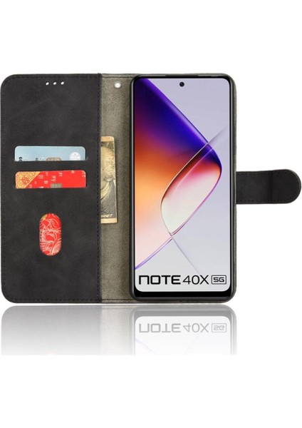 40X x Not 40X 5g Kickstand Kart Yuvaları Tutucu Pu Deri Için Flip Case (Yurt Dışından)