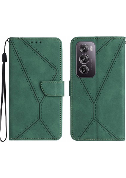 Oppo RENO12 Pro 5g Dikiş Kabartmalı Yüksek Kaliteli Tpu Yumuşak Pu (Yurt Dışından)