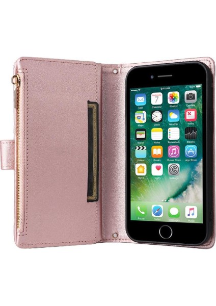 IPhone 6 Için Flip Case Artı Kart Yuvaları Kayış Darbeye Cüzdan (Yurt Dışından)