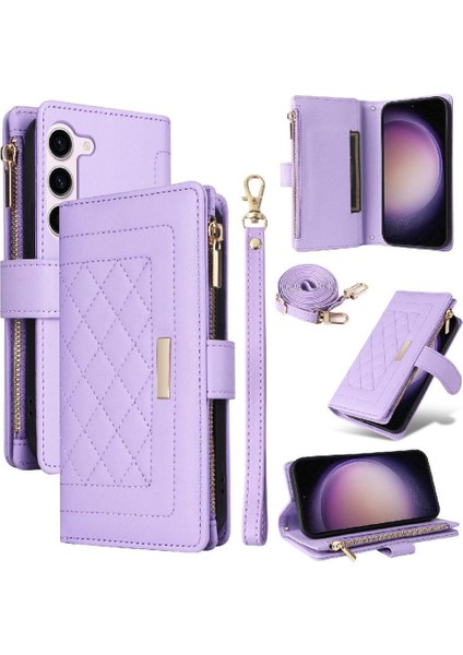 Galaxy S23 Kart Yuvaları Için Flip Case Kayış Darbeye Cüzdan (Yurt Dışından)