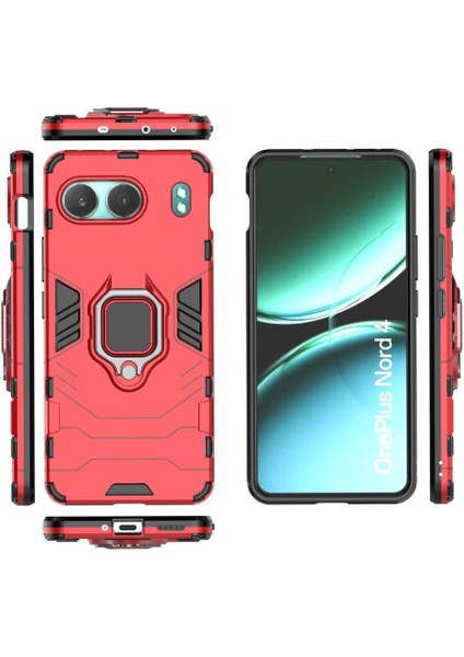 Oneplus Nord 4 Askeri Sınıf Koruma Için Halka Araba Montaj Kickstand Durumda (Yurt Dışından)