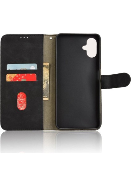 Samsung Galaxy A06 Kickstand Cüzdan Yan Toka Pu Kart Için Flip Case (Yurt Dışından)