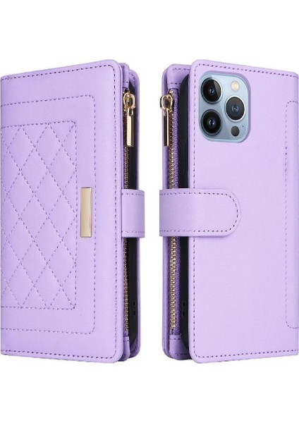 IPhone 13 Için Flip Case Pro Kart Yuvaları Darbeye Cüzdan Kayış (Yurt Dışından)