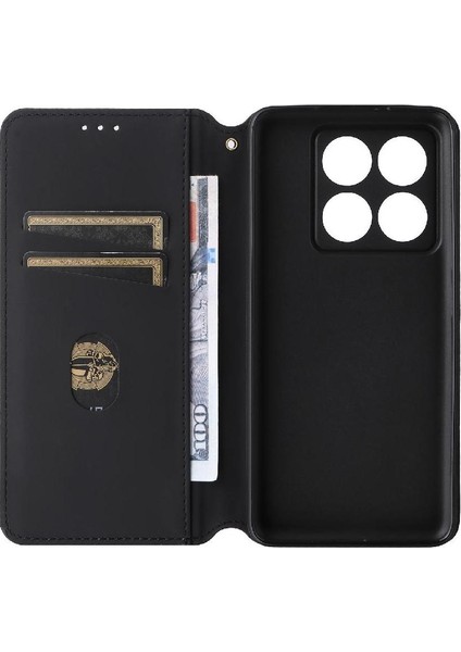 Xiaomi 14T Manyetik Kapatma Kart Yuvaları Için Flip Case Tutucu 3D Desen (Yurt Dışından) fiyatları