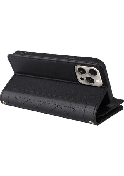 IPhone 15 Için Flip Case Pro Max Darbeye Kart Yuvaları Cüzdan Kayış (Yurt Dışından)
