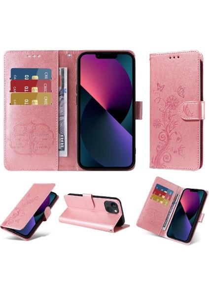 IPhone 13 Için Flip Case Çiçek Çevirme Deri Kart Yuvaları (Yurt Dışından) fırsatları