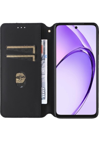 MY Boutique1 Oppo Için Flip Case A3X 4g/5g 3D Desen Pu Deri Cüzdan Kart Yuvaları (Yurt Dışından)