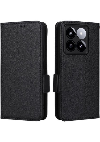 Xiaomi 14T Manyetik Pu Deri Yan Toka Cüzdan Kart Yuvaları Için Flip Case (Yurt Dışından) modelleri