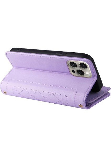 IPhone 15 Için Flip Case Pro Max Darbeye Kart Yuvaları Cüzdan Kayış (Yurt Dışından)